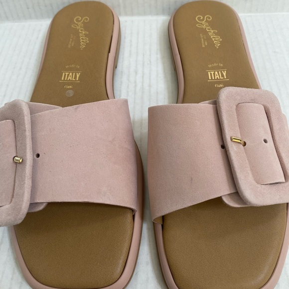 Seychelles Manhattan Slide Sandal in Blush Suede Revolve NWT No Box - Picture 4 of 7